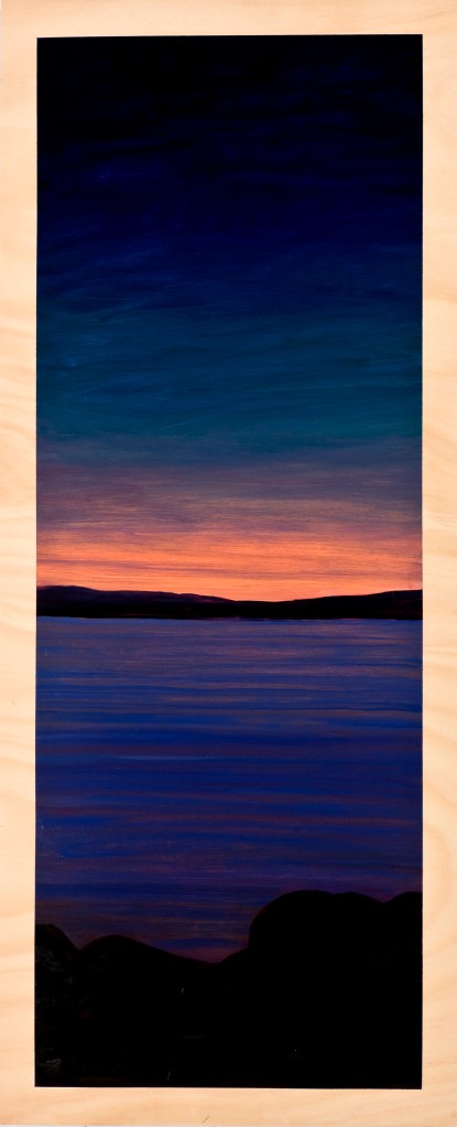 "The Gloaming", oil on marine ply, 1200cm x 49cm