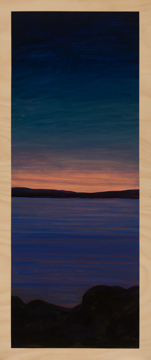 The gloaming 2014 Oil on plywood 120cm x 49cm 