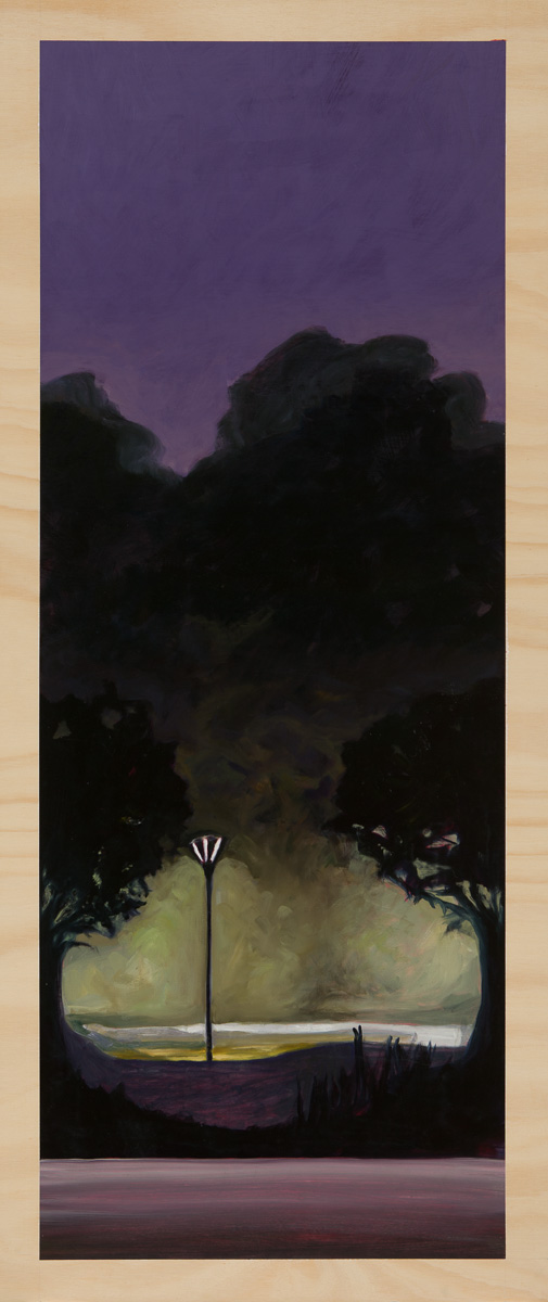 Gloomscape – before dawn 2014 Oil on plywood 120cm x 49cm SOLD