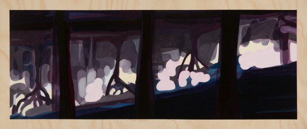 Digiscape – reflections 2014 Oil on plywood 49cm x 120cm 