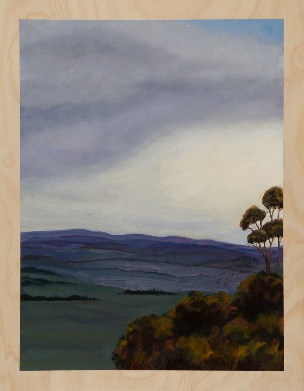 Farscape with cloudgleam 2014 Oil on plywood 76cm x 59cm 